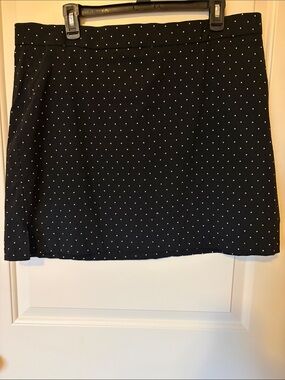 Polka Dot Black Mini Skirt